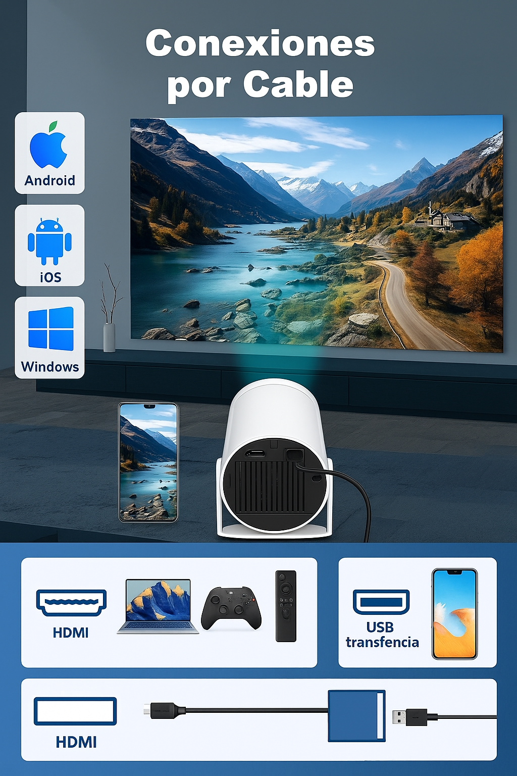 Proyector FULL HD - ¡El Cine donde estés!