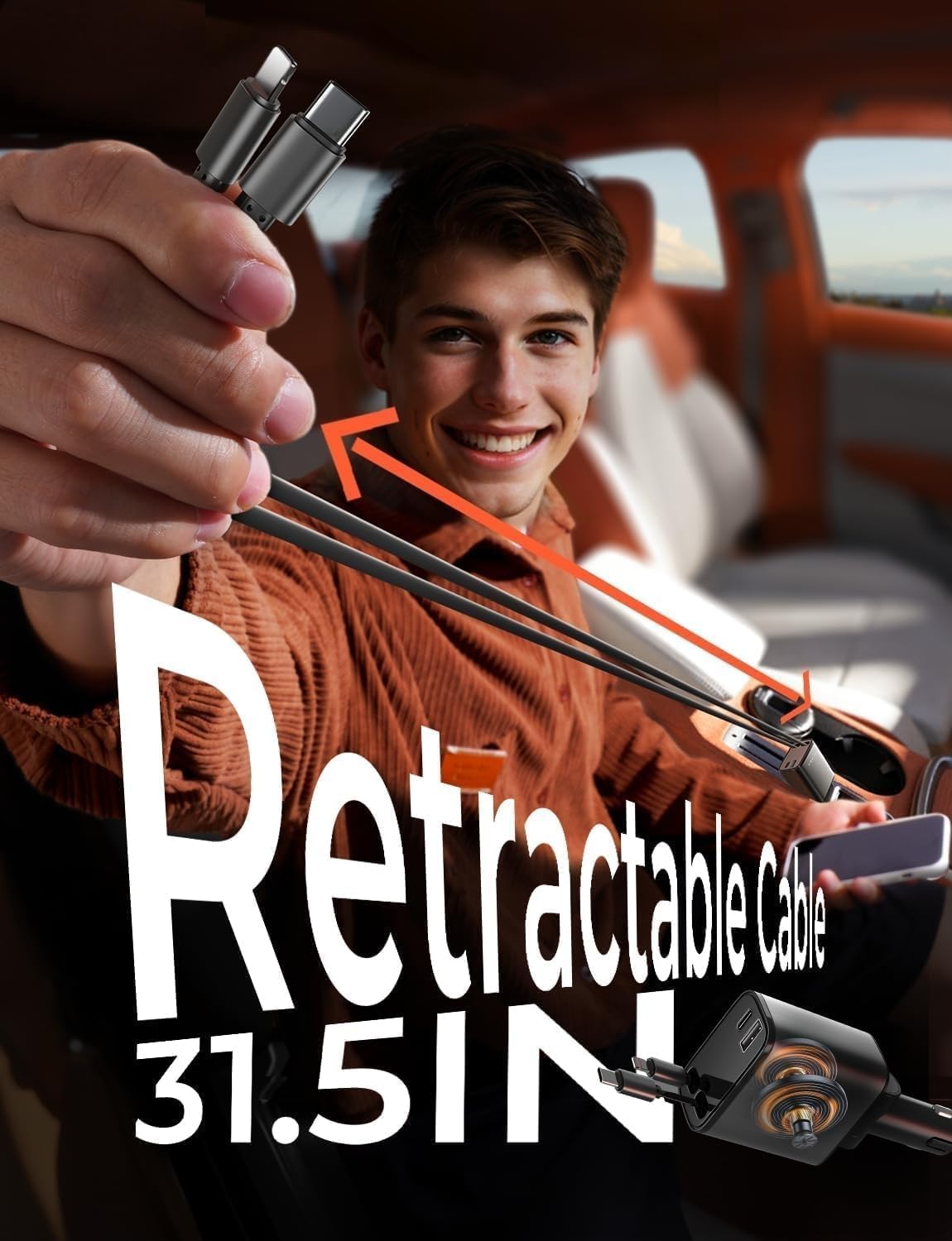 CARGADOR DE ALTA POTENCIA RETRACTIL