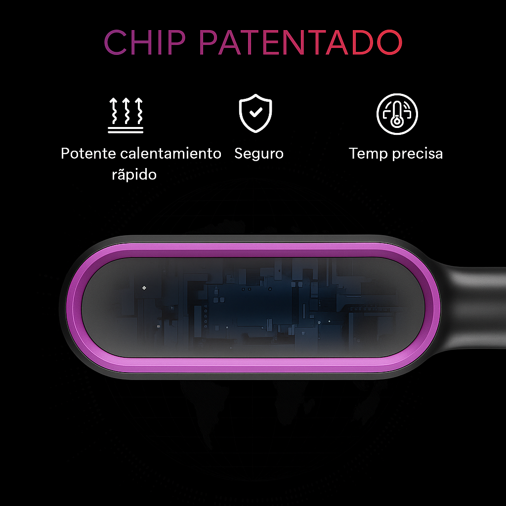 CEPILLO ALISADOR DE PELO - Protección anti‑quemaduras
