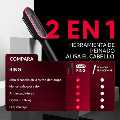 CEPILLO ALISADOR DE PELO - Protección anti‑quemaduras